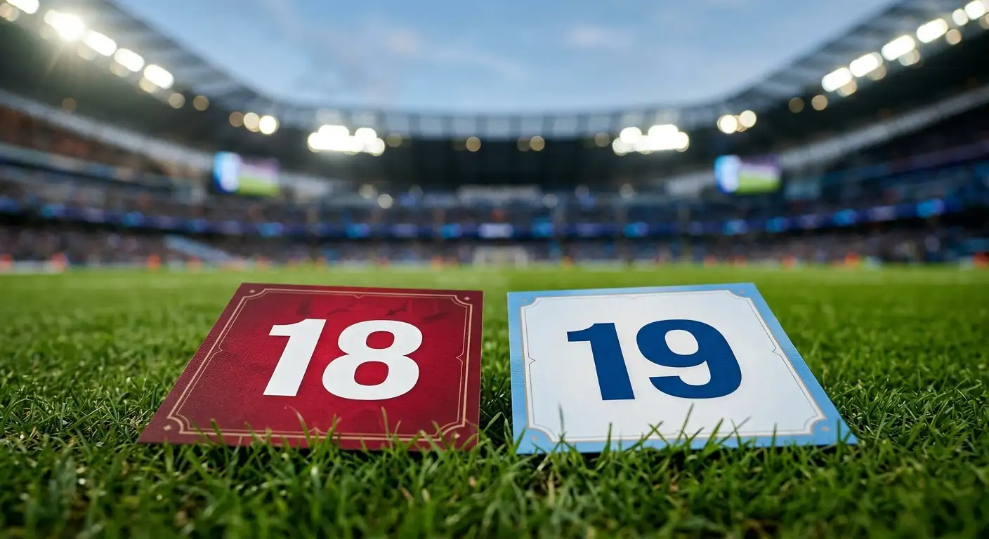 Primer plano de veintidós jugadores en formación durante el himno en un estadio iluminado de noche